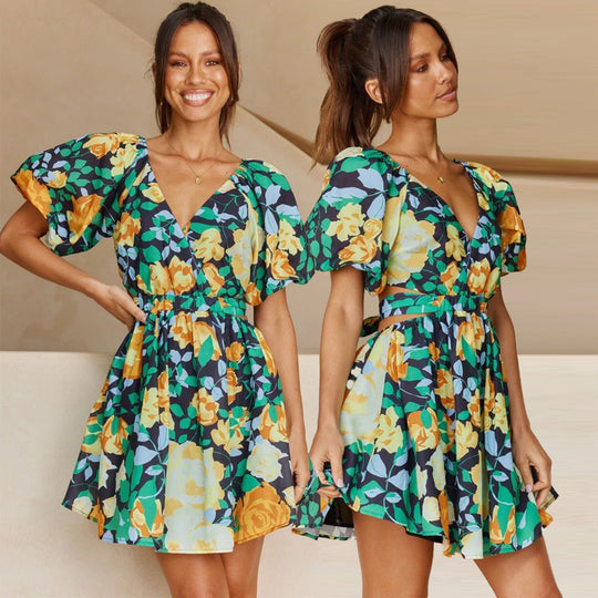 Damen Blumenkleid R&B