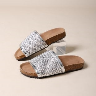 Damen modische Sandalen mit glitzernden Applikationen R&B