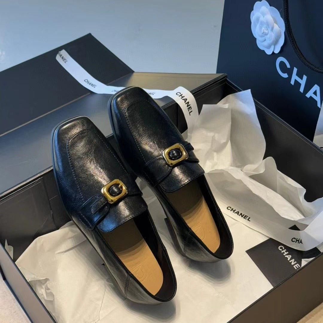Damen Elegante Businessslipper mit dekorativem Schnallenverschluss