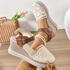 Damen Wedge-Sandalen mit filigranem Spitzen-Design R&B