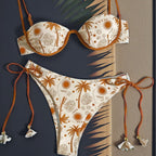 Damen Bikini-Set mit verstellbaren Trägern und charmanten Muschelverzierungen R&B