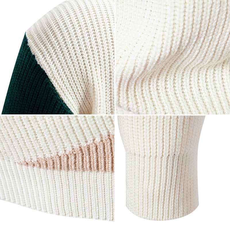 Herren modischer Rollkragenpullover mit modernem Grafikdesign R&B