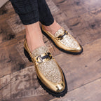 Damen Elegante Mokassins mit glitzerndem Obermaterial R&B