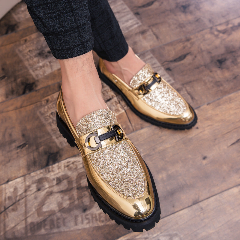 Damen Elegante Mokassins mit glitzerndem Obermaterial R&B