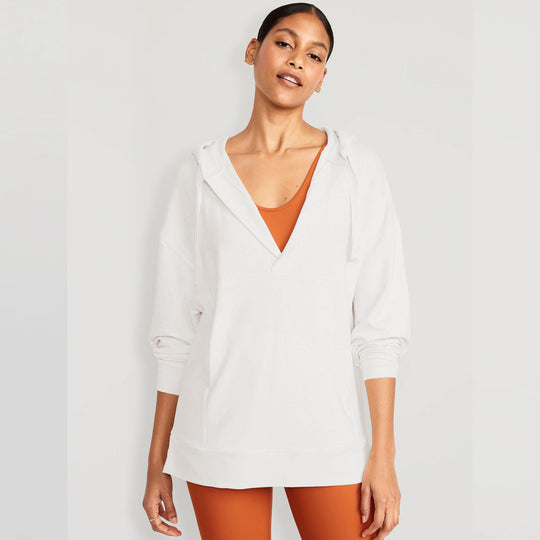 Damen Lässiger Kapuzenpullover mit asymmetrischem Schnitt und praktischen Taschen R&B