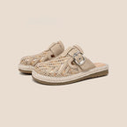 Damen Legere Slip-On Pantoletten mit modischem Riemchen-Design R&B