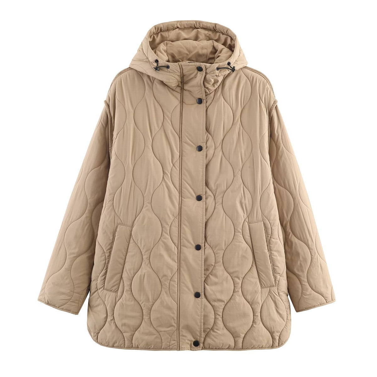 Damen gesteppte Kapuzenjacke R&B