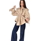 Damen modische Überwurfjacke mit eleganten Raffungen R&B