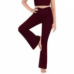 Damen lässige Bootcut-Leggings mit hohem Bund und atmungsaktivem Material R&B