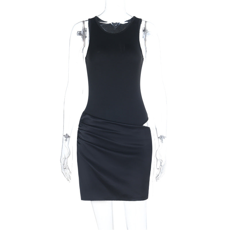 Damen sexy Minikleid mit figurbetontem Oberteil und eleganten Rüschendetails R&B