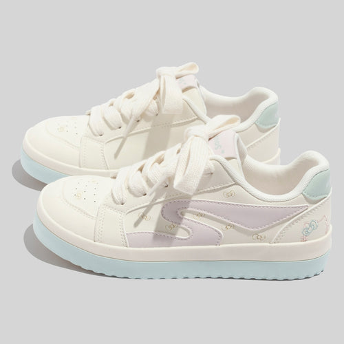 Damen Sneakers mit verspieltem Kirschmotiv und atmungsaktiver Oberfläche R&B