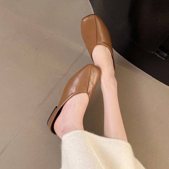 Damen elegante Mules mit modernem spitz zulaufendem Design R&B