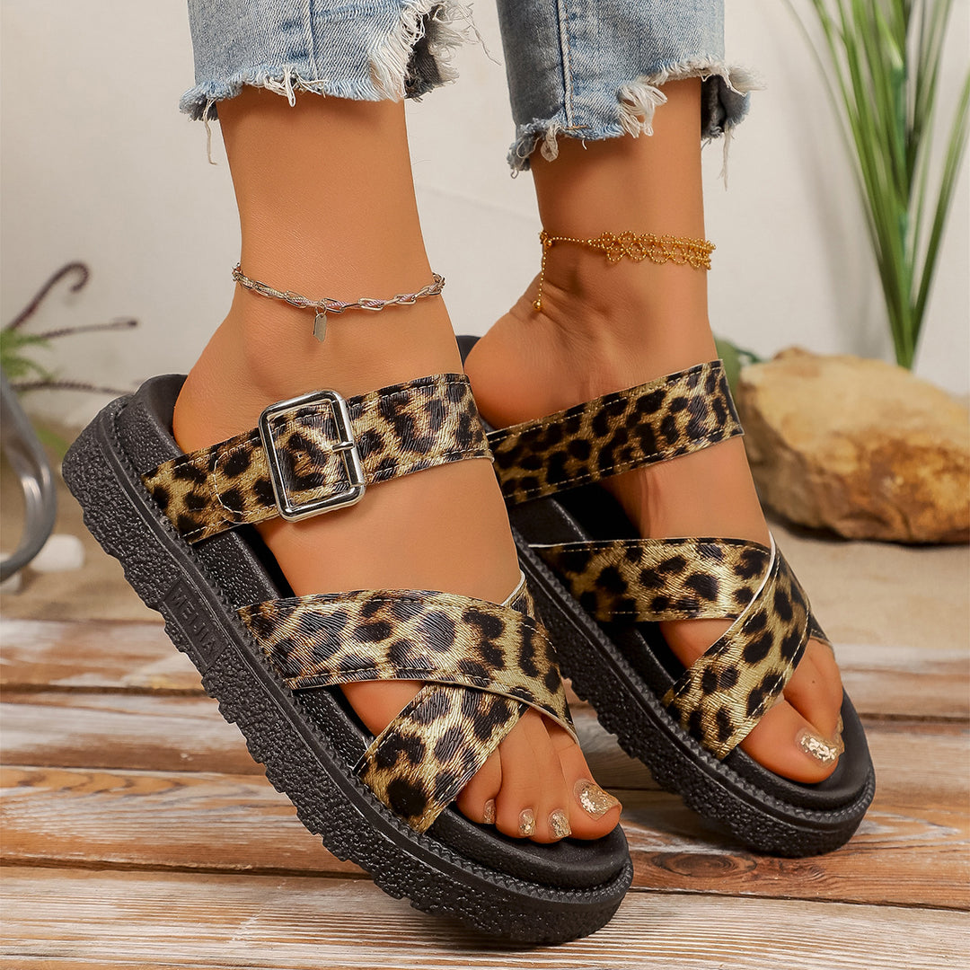 Damen Komfortable Flip-Flop-Sandalen mit modischem Riemendesign und robustem Profil R&B
