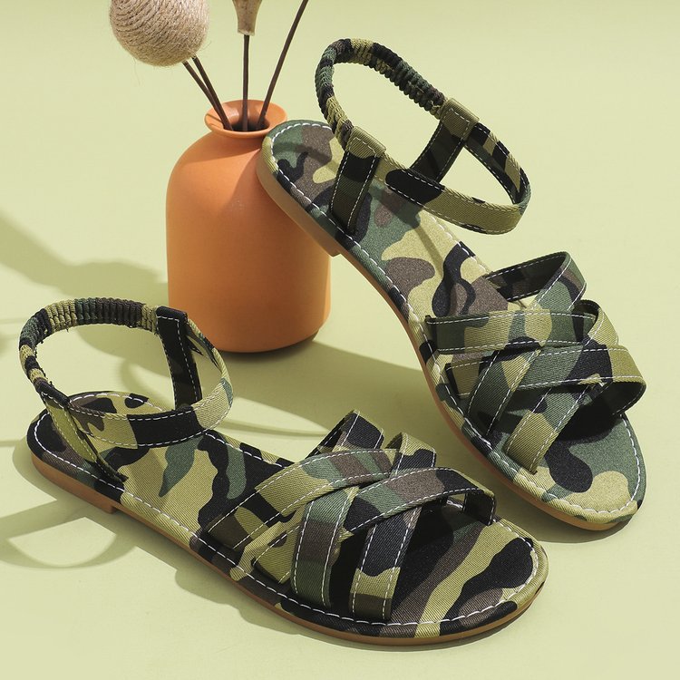 Damen elegante Fußsandalen mit Kettenverzierung R&B