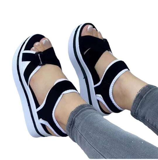 Damen Schnürsandalen mit ergonomischem Fußbett und rutschfester Sohle R&B