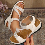 Damen Komfortsandalen mit elastischen Riemen und ergonomischer Sohle