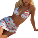 Damen Bikini mit verspieltem Fischmotiv R&B
