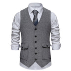 Herren elegante gesteppte Weste