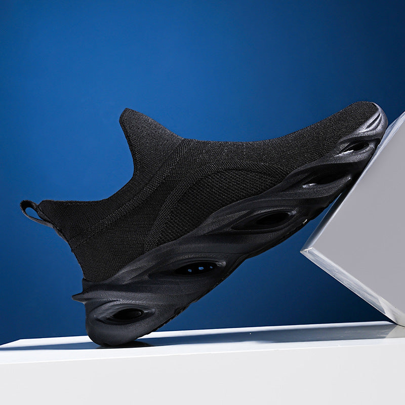 Damen High-Performance Laufschuhe mit elastischem Strick-Obermaterial und innovativer Sohlenkonstruktion R&B