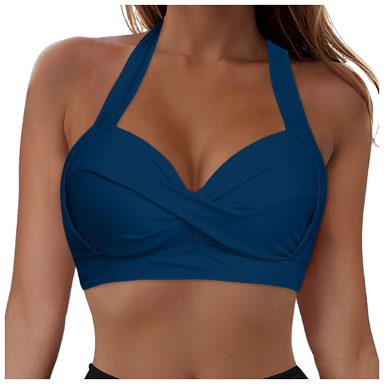 Damen Modisches Bikinioberteil mit Wickeldesign R&B