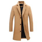 Herren Eleganter Wollmantel mit modernem Schnitt und warmer Innenausstattung