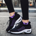 Damen Sportliche Strick-Sneaker mit dämpfendem Sohlenprofil