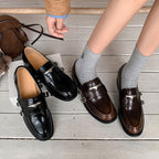 Damen Klassische Mokassins mit eleganter Schnallenakzentgestaltung R&B