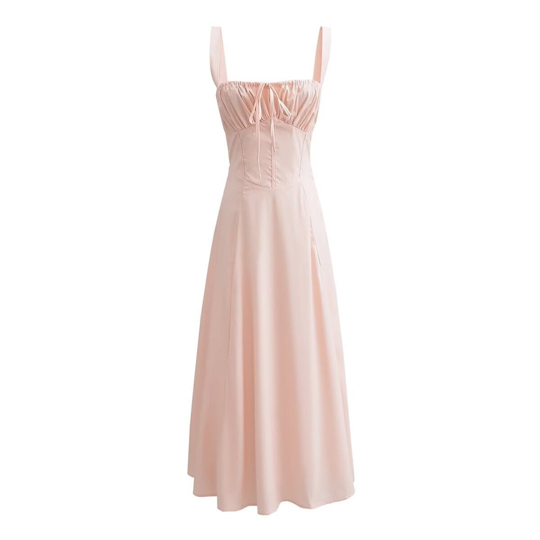 Damen Maxikleid mit gerafftem Oberteil R&B