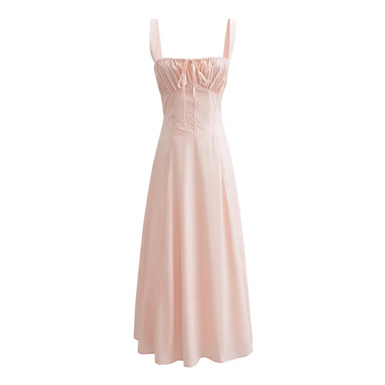 Damen Maxikleid mit gerafftem Oberteil R&B
