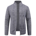 Herren Strickjacke mit strukturierter Oberfläche und hohem Kragen R&B
