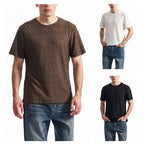 Herren T-Shirt mit strukturiertem Muster und lässiger Passform