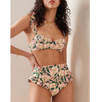 Damen Bikiniset mit verspielten Rüschendetails R&B