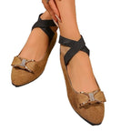 Damen elegante Ballerinas mit modischem Schleifen-Detail R&B