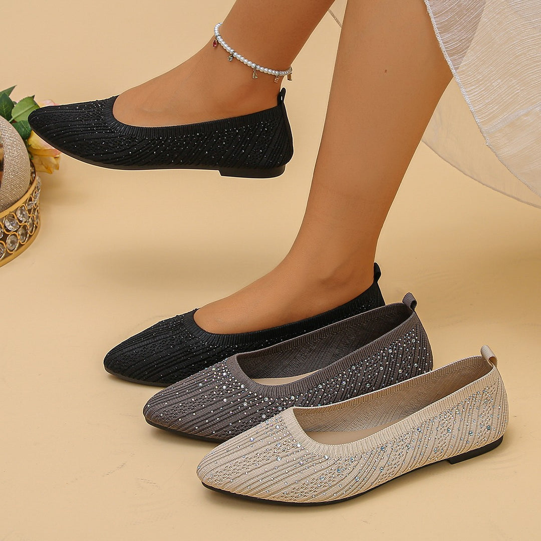 Damen Ballerinas mit funkelndem Glitzerdesign R&B