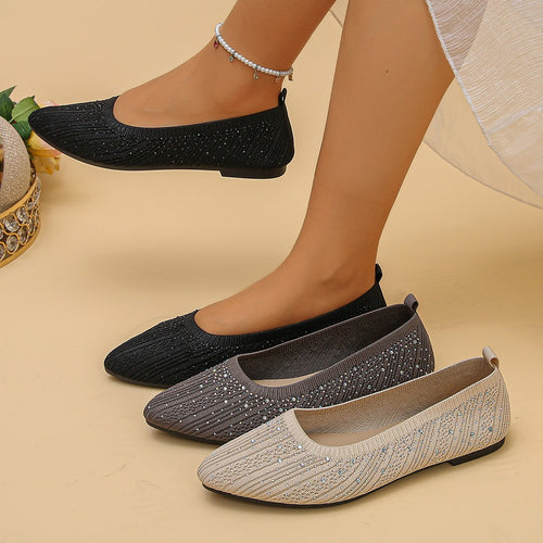 Damen Ballerinas mit funkelndem Glitzerdesign R&B
