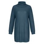 Damen Grobstrick Rollkragenpullover im lässigen Schnitt