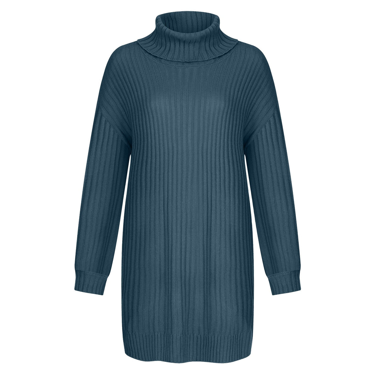 Damen Grobstrick Rollkragenpullover im lässigen Schnitt