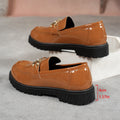 Damen Loafer mit glänzender Oberfläche und modischem Schnallenakzent R&B