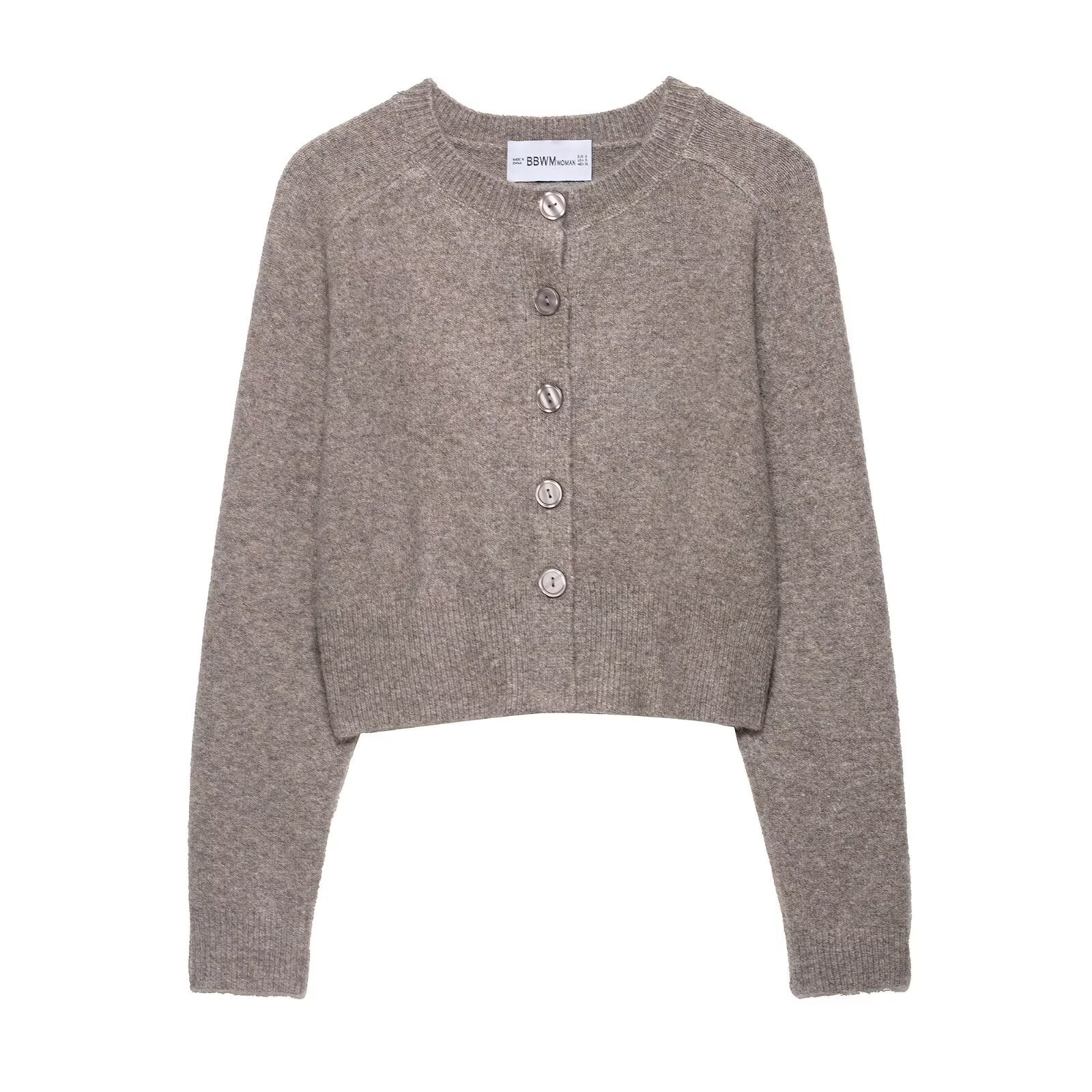 Damen Strickjacke mit Knopfleiste und lässigem Schnitt R&B