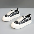 Damen modische Plateausneaker mit floraler Spitze und bequemer Sohle R&B