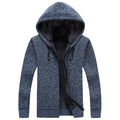 Herren bequeme Fleece-Jacke mit Kapuze und weichem Innenfutter R&B