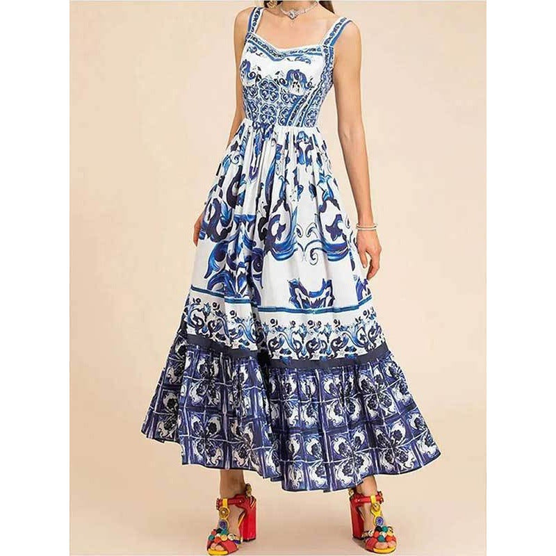 Damen Maxikleid mit elegantem, floralen Print R&B