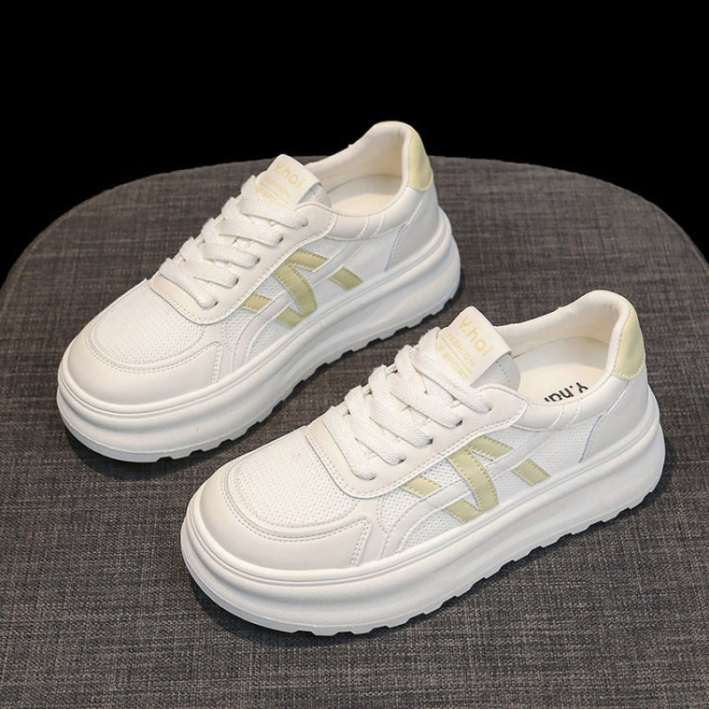 Damen Sportliche Sneaker mit bequemer Plateausohle und atmungsaktiver Obermaterialstruktur R&B