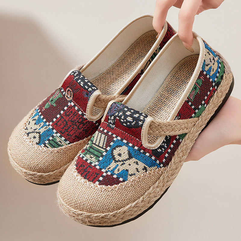 Damen bequeme und stilvolle Clogs mit buntem Muster R&B