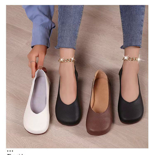 Damen Ballerinas aus hochwertigem Kunstleder mit gepolsterter Innensohle und elastischem Einstieg R&B