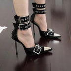 Damen elegante High Heel Sandalen mit modischen Schnallen R&B
