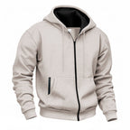 Herren Sweatjacke mit hohem Stehkragen und praktischen Reißverschlusstaschen
