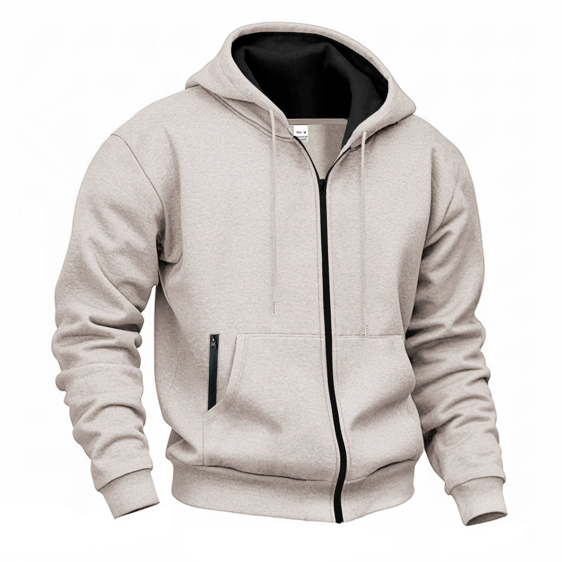 Herren Sweatjacke mit hohem Stehkragen und praktischen Reißverschlusstaschen