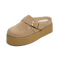 Damen Clogs im modischen Design mit verstellbarem Riemen und komfortablem Plateau