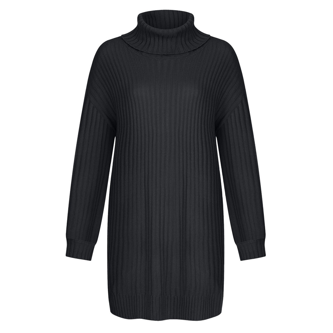 Damen Strickkleid mit hohem Kragen R&B